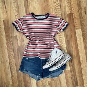 Vintage 90s Arizona Jean Co. Striped Baby Tee